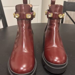 Gucci burgundy brand new boots